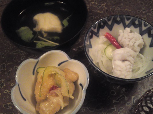 夕食は長崎の天然活魚