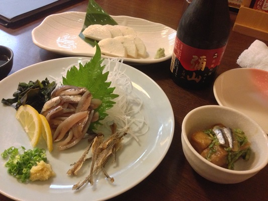 こいわしの刺身で締める