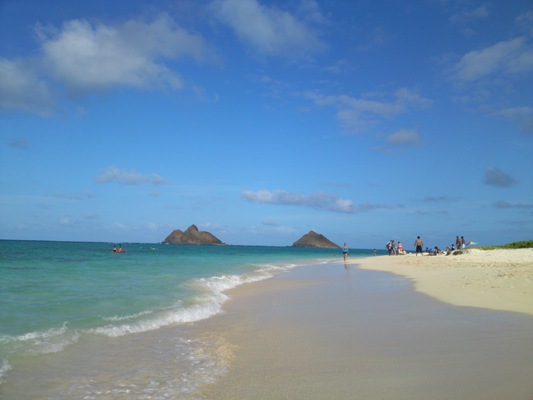 天国の海ラニカイビーチで海水浴