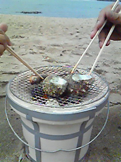 浜辺でＢＢＱ