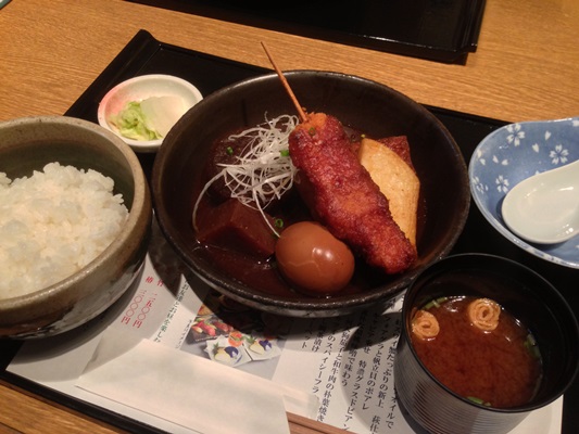 ランチは三河味噌おでん