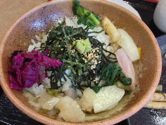 京のだし茶漬けと京漬物七種盛