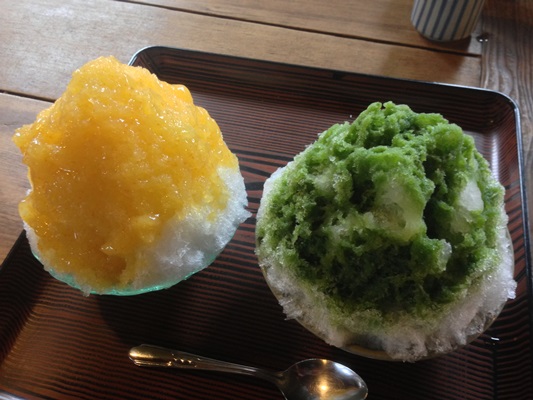 赤福氷と甘夏氷