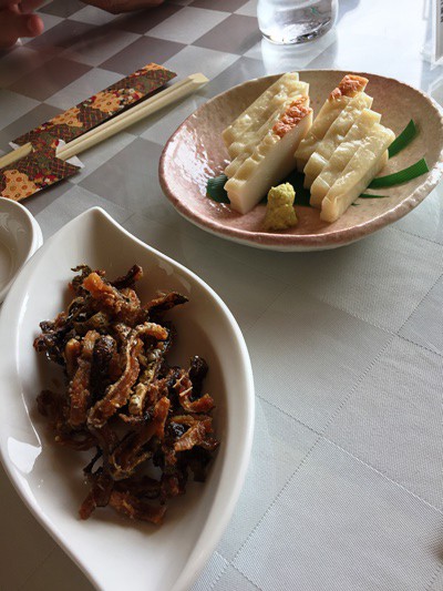 板わさ（印南特産なんば焼）とうつぼ揚げ煮