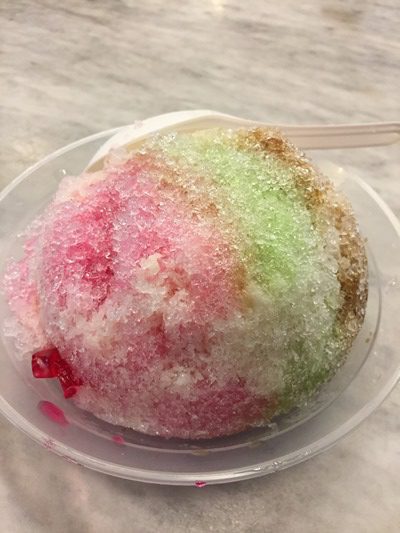 昔のシンガポール人が食べていたかき氷のアイスボール