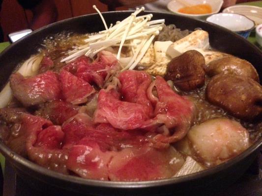 素晴しい那須GCでのすき焼きやその他の食事
