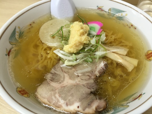 札幌の締めは生姜ラーメン（しお）で