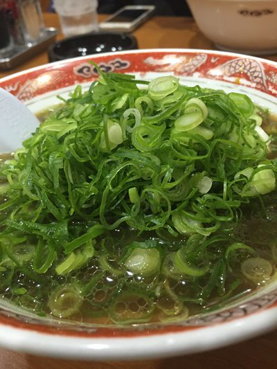 岡山の締めは、ねぎ中華のねぎダブル