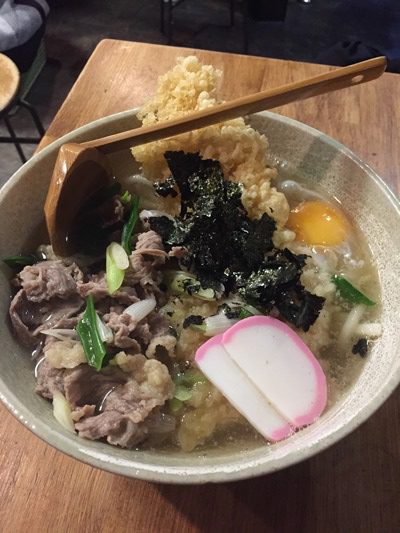 岡山の朝食は、しじみで出汁をとったうどん