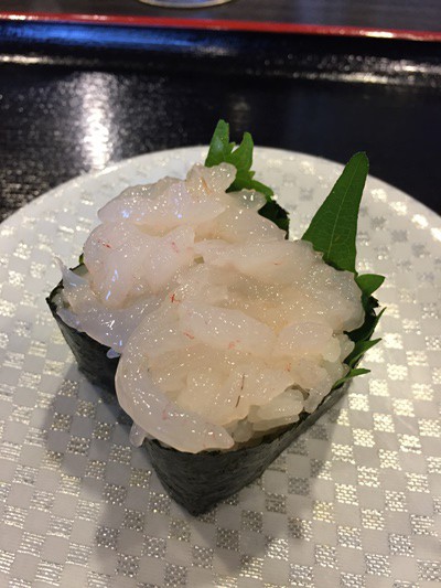 能登の回転寿司で地物のネタを