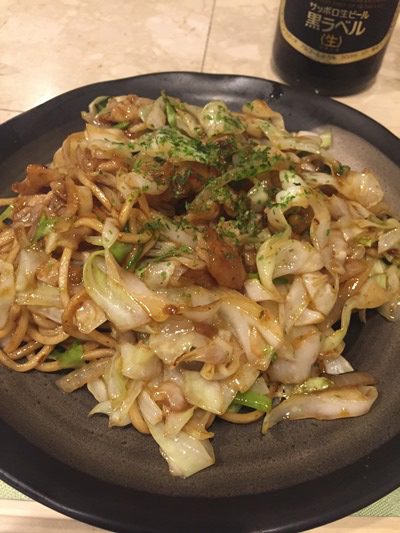呉の締めはホルモン焼きそば