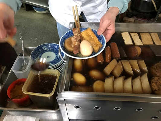 生姜醤油で食べる姫路おでん
