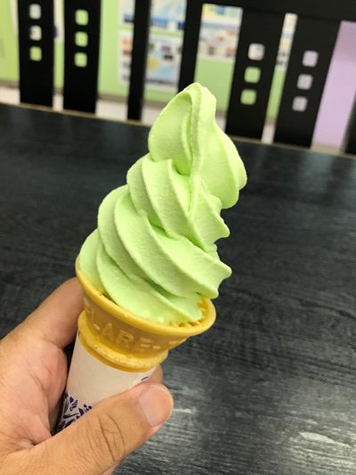 渥美半島名産のメロンのソフトクリーム、そしてもらい事故