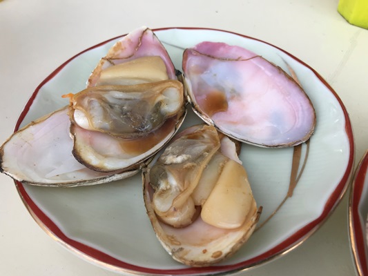 千里浜なぎさドライブウェイ沿いのお店で貝尽くし