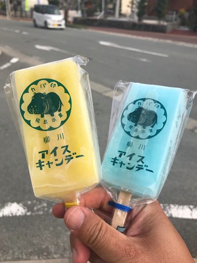 柳川の果物農家が作ったカバ印のアイスキャンデー
