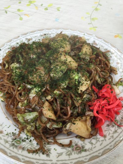 栃木名物のじゃがいも入り焼きそば