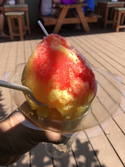復活したアオキズシェイブアイス
