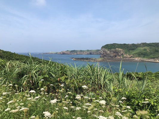 宇久島の高台にある景観の良い展望台