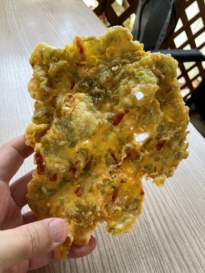 奧武島の景色が良いてんぷら店