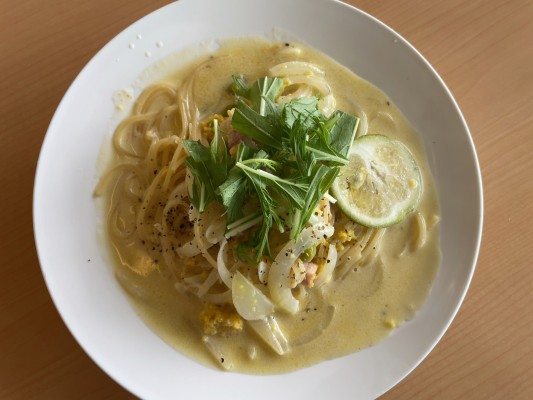 喜界島の島みかん「フスー」のクリームパスタ